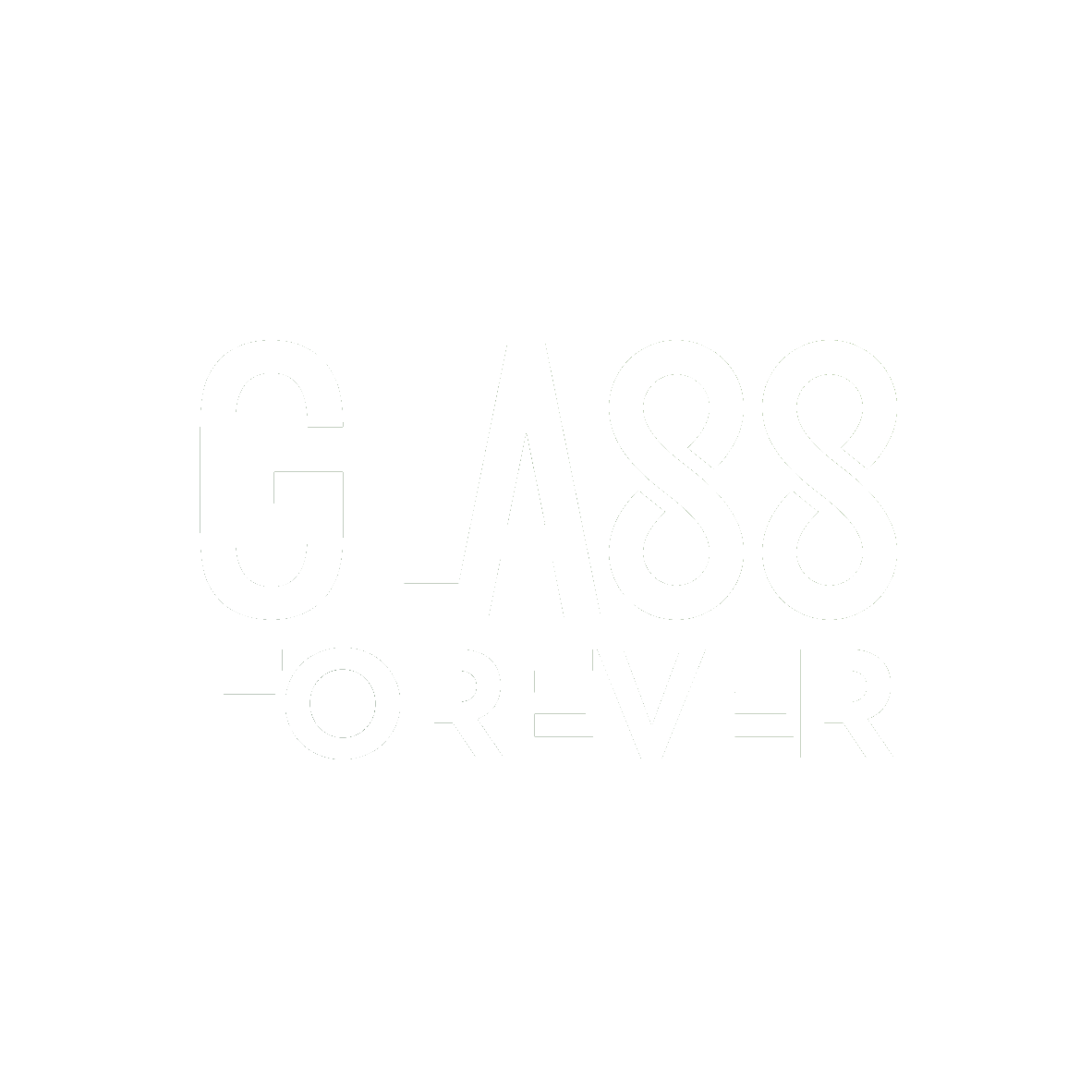 glass forever logo white padding